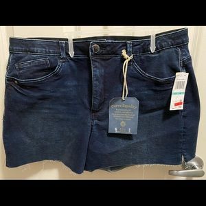 Plus size Jean short shorts. Designed for curves with stretch